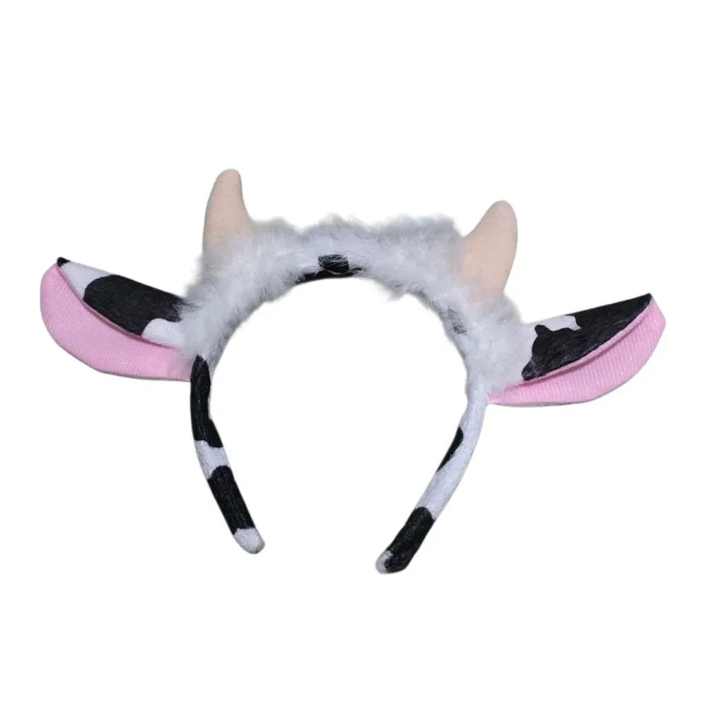 Kids Cow Costume Headband with Pink Ears
